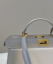 Fendi Peekaboo ISeeU Leather Bag in Silver Color 70193S 29×12×19cm - 2