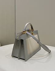 Fendi Peekaboo ISeeU Leather Bag in Silver Color 70193S 29×12×19cm - 3