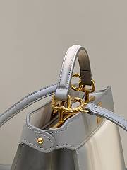 Fendi Peekaboo ISeeU Leather Bag in Silver Color 70193S 29×12×19cm - 6