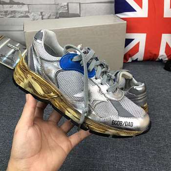 Golden Goose Dad Shoes in Silver Color 