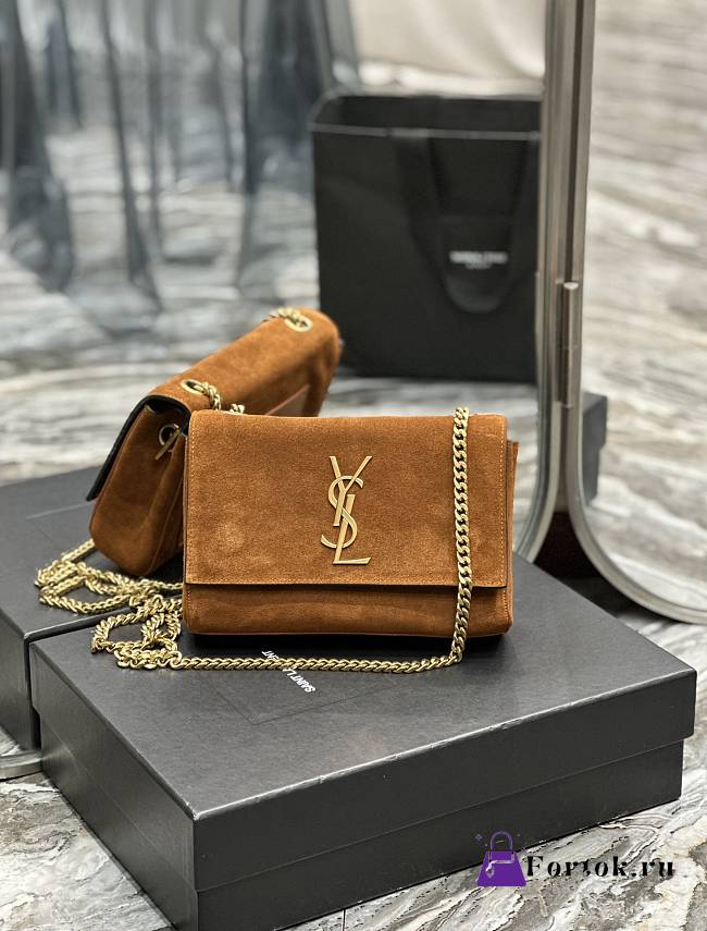 YSL Kate Bag in Brown 737128 22×14×5cm - 1