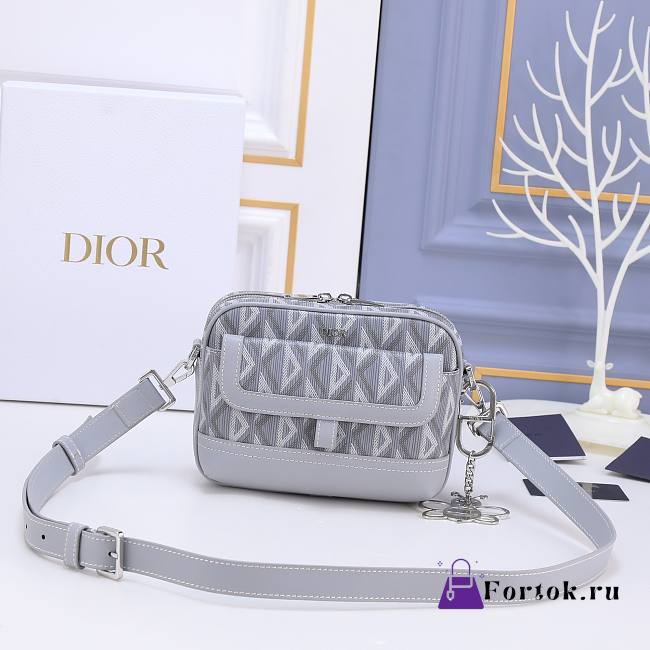 Dior Hit The Road CD Diamond Bag in Grey 20.5x15x7cm - 1