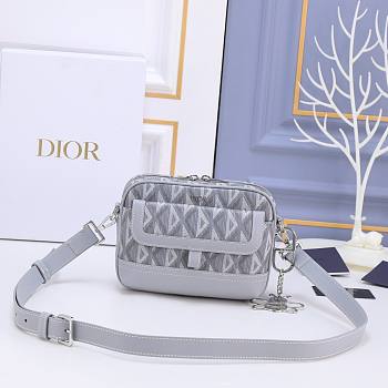 Dior Hit The Road CD Diamond Bag in Grey 20.5x15x7cm