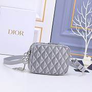 Dior Hit The Road CD Diamond Bag in Grey 20.5x15x7cm - 4