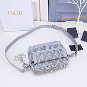 Dior Hit The Road CD Diamond Bag in Grey 20.5x15x7cm - 2