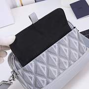 Dior Hit The Road CD Diamond Bag in Grey 20.5x15x7cm - 3