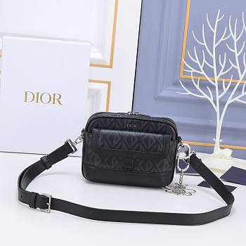 Dior Hit The Road CD Diamond Bag in Black 20.5x15x7cm