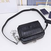 Dior Hit The Road CD Diamond Bag in Black 20.5x15x7cm - 5