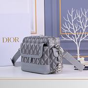 Dior Hit The Road CD Diamond Bag in Grey 26x21x8cm - 6