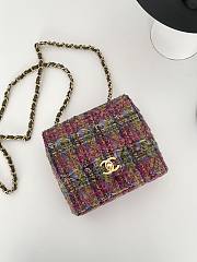 Chanel Mini Flap Tweed & Gold Metal Bag in Multicolour - 1