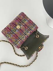 Chanel Mini Flap Tweed & Gold Metal Bag in Multicolour - 2