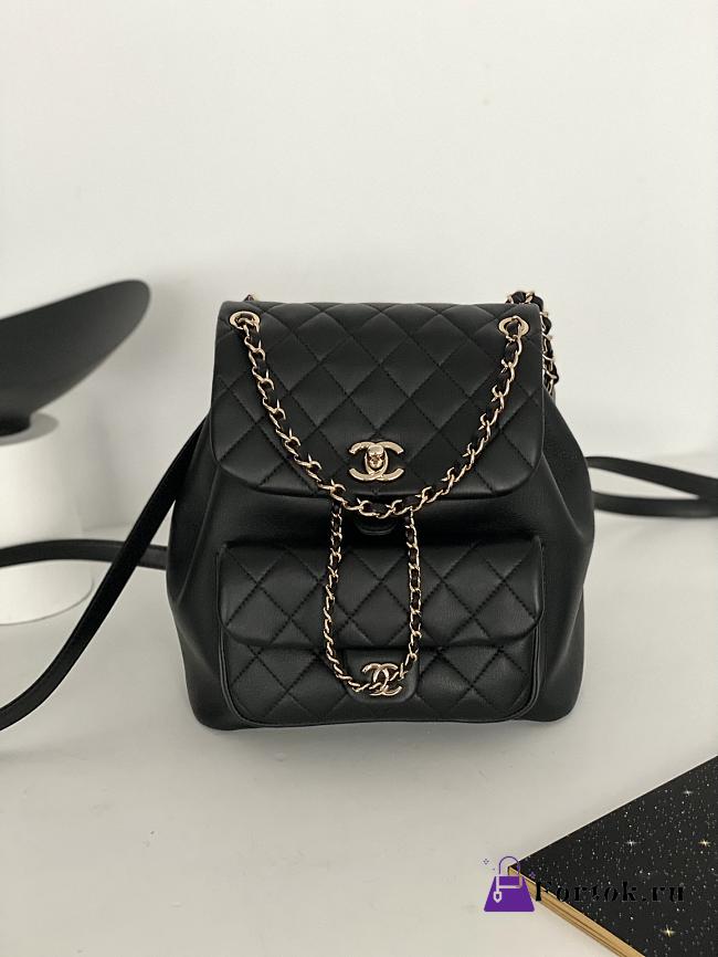 Chanel 23C DumA Black Backpack 23x21.5x13cm - 1