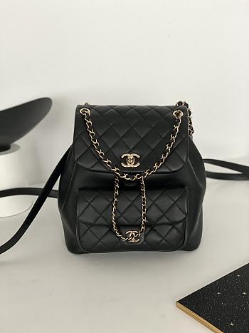 Chanel 23C DumA Black Backpack 23x21.5x13cm