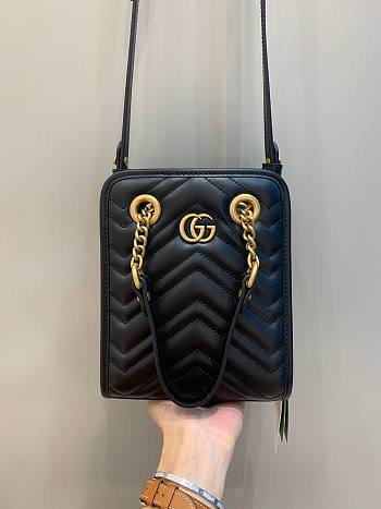 Gucci GG Marmont Mini Tote Bag in Black 696123