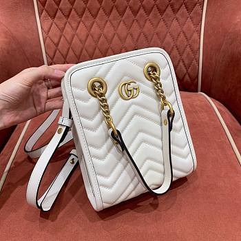 Gucci GG Marmont Mini Tote Bag in White 696123