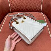 Gucci GG Marmont Mini Tote Bag in White 696123 - 5