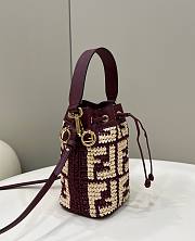 Fendi Mon Tresor Straw Bag in Red 8278 - 6