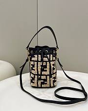 Fendi Mon Tresor Straw Bag in Black 8278 - 3