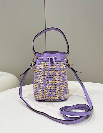 Fendi Mon Tresor Violet Straw Bag in Violet 8278