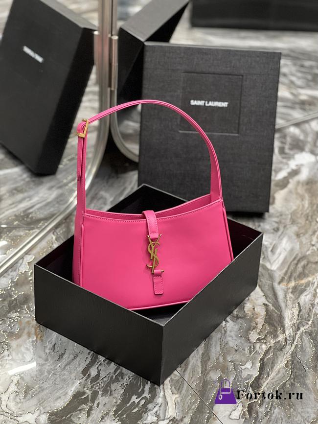 Saint Laurent Le5A7 Hobo Shoulder Bag in Pink  - 1