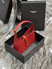 Saint Laurent Le5A7 Hobo Shoulder Bag in Red - 6