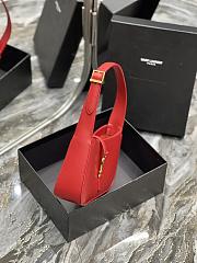 Saint Laurent Le5A7 Hobo Shoulder Bag in Red - 3