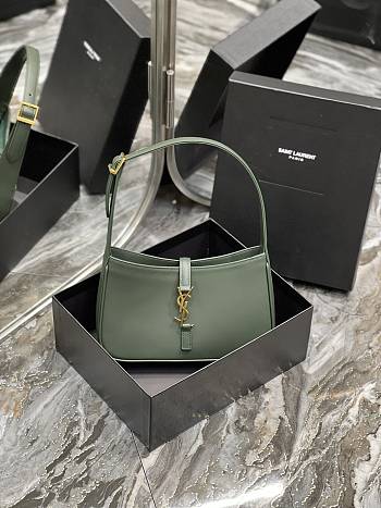 Saint Laurent Le5A7 Hobo Shoulder Bag in Green