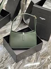 Saint Laurent Le5A7 Hobo Shoulder Bag in Green - 2