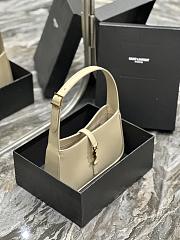 Saint Laurent Le5A7 Hobo Shoulder Bag in Beige - 4