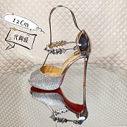 Christian Louboutin Glitter Silver High Heels 12cm - 1