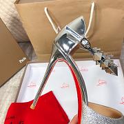 Christian Louboutin Glitter Silver High Heels 12cm - 6