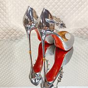 Christian Louboutin Glitter Silver High Heels 12cm - 4