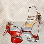 Christian Louboutin Glitter Silver High Heels 12cm - 3