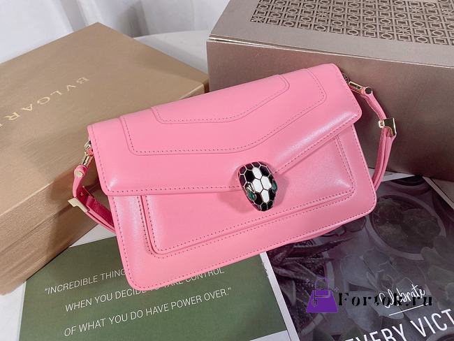 Bvlgari Serpenti Forever Shoulder Bag in Pink 22x15x4.5cm - 1