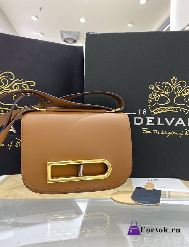 Delvaux Lingot 2022 Shoulder Bag in Tan 20.5x8.5x16.5cm - 1