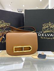 Delvaux Lingot 2022 Shoulder Bag in Tan 20.5x8.5x16.5cm - 1