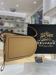 Delvaux Pin Cross Over Zele Calf Shoulder Bag in Tan 23x6x15cm - 1