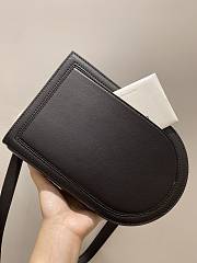 Delvaux Pin Cross Over Zele Calf Shoulder Bag in Black 23x6x15cm - 5