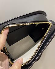 Delvaux Pin Cross Over Zele Calf Shoulder Bag in Black 23x6x15cm - 4