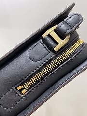 Delvaux Pin Cross Over Zele Calf Shoulder Bag in Black 23x6x15cm - 3