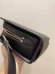 Delvaux Pin Cross Over Zele Calf Shoulder Bag in Black 23x6x15cm - 2