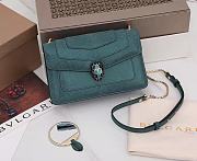 Bvlgari Serpenti Forever Shoulder Bag in Grande Blue 27.5x18x7cm - 1