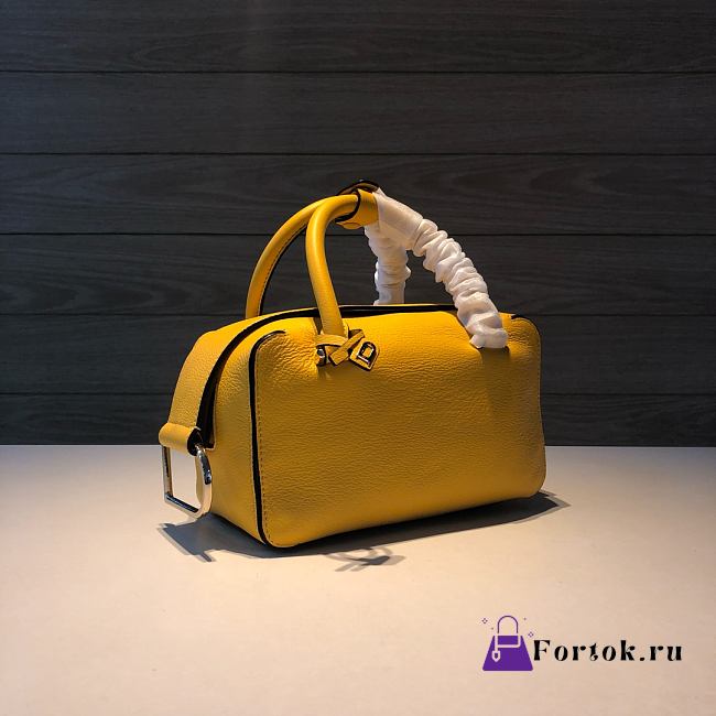 Delvaux Cool Box Handbag in Yellow 22cm - 1