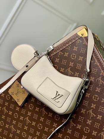 Louis Vuitton Marellini Bag in White M20998 19.0x13.5x6.5cm