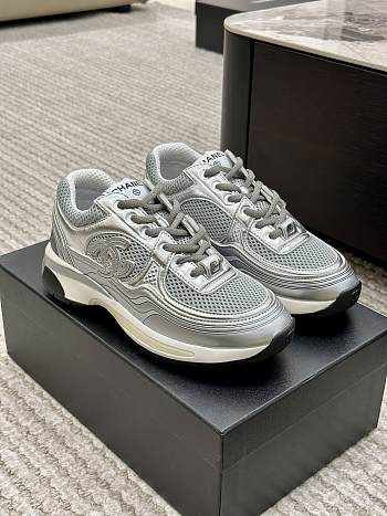 Chanel 2023 Cruise Grey Low Top Sneaker Shoes