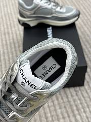 Chanel 2023 Cruise Grey Low Top Sneaker Shoes - 5