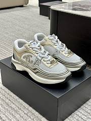 Chanel 2023 Cruise Gold Low Top Sneaker Shoes - 1