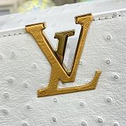 Louis Vuitton Capucines BB Taurillon Leather Bag in White M93483 27x18x9cm - 5