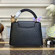 Louis Vuitton Capucines BB Taurillon Leather Bag in Black M93483 27x18x9cm - 4