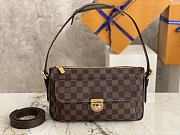 Louis Vuitton Damier Canvas Handbag N60006 27x10x15cm - 5